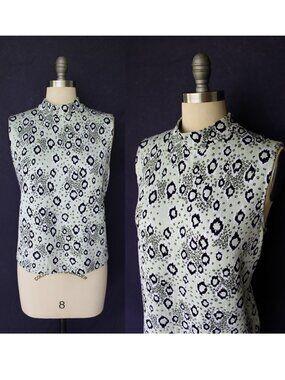 St. John Santana Knit green black Leopard Print Tank dress Top camisole sweater